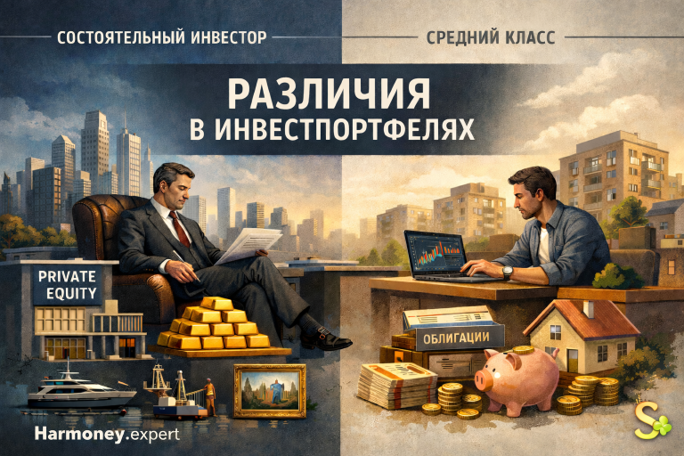 Различия в инвестиционных портфелях состоятельного инвестора и представителя среднего класса