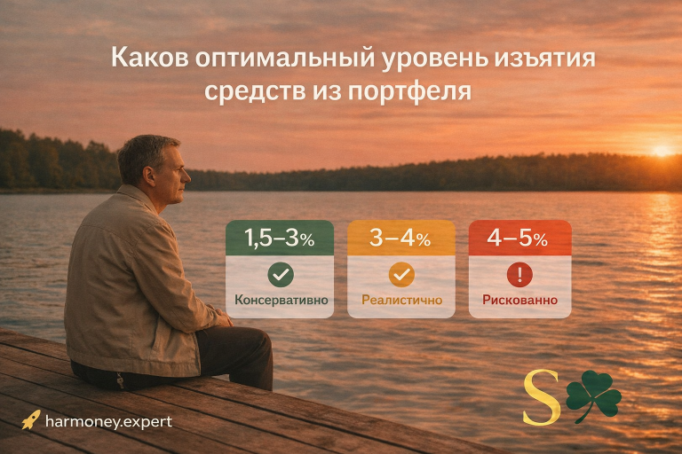 Каков оптимальный уровень изъятия средств из портфеля при жизни с портфеля в России?