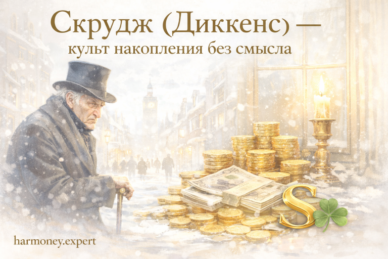 Скрудж (Диккенс) — культ накопления без смысла