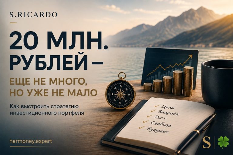 20 млн рублей — еще не много, но уже не мало. Как выстроить стратегию инвестиционного портфеля