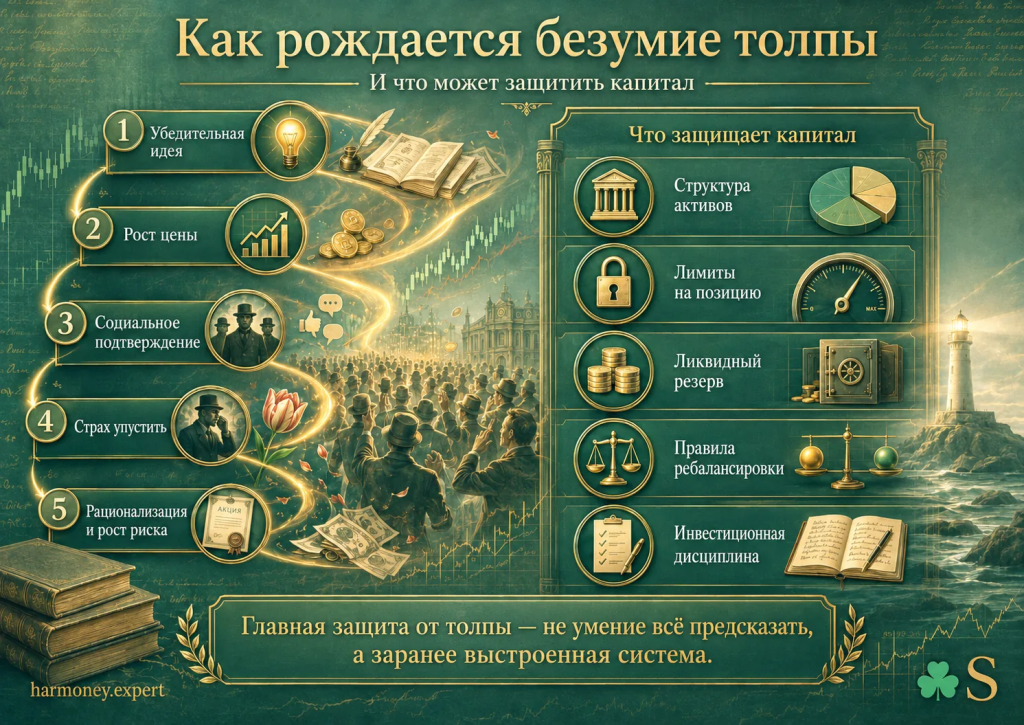 Безумие толпы по Чарльзу Маккею и система защиты капитала